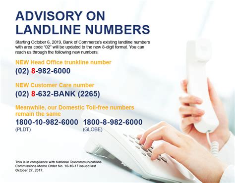 bank of commerce head office address|Advisory on New Landline Numbers .